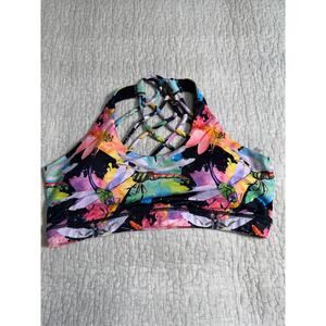 Constantly Varied Gear Women's Yoga Sports Workout Butterfly Back Bra LG